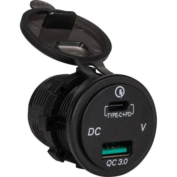 Main product image for USB-C PD and USB-A QC3.0 Dual Lighter Socket Replacem265-263
